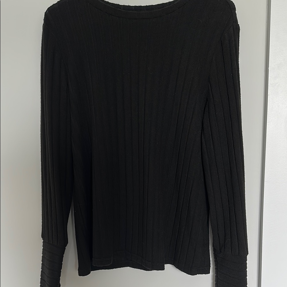 SHEIN Black Long Sleeve Top